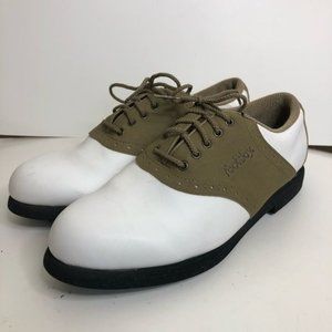 FootJoy GreenJoys White Tan Golf Spikes Sz 8.5M